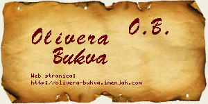 Olivera Bukva vizit kartica